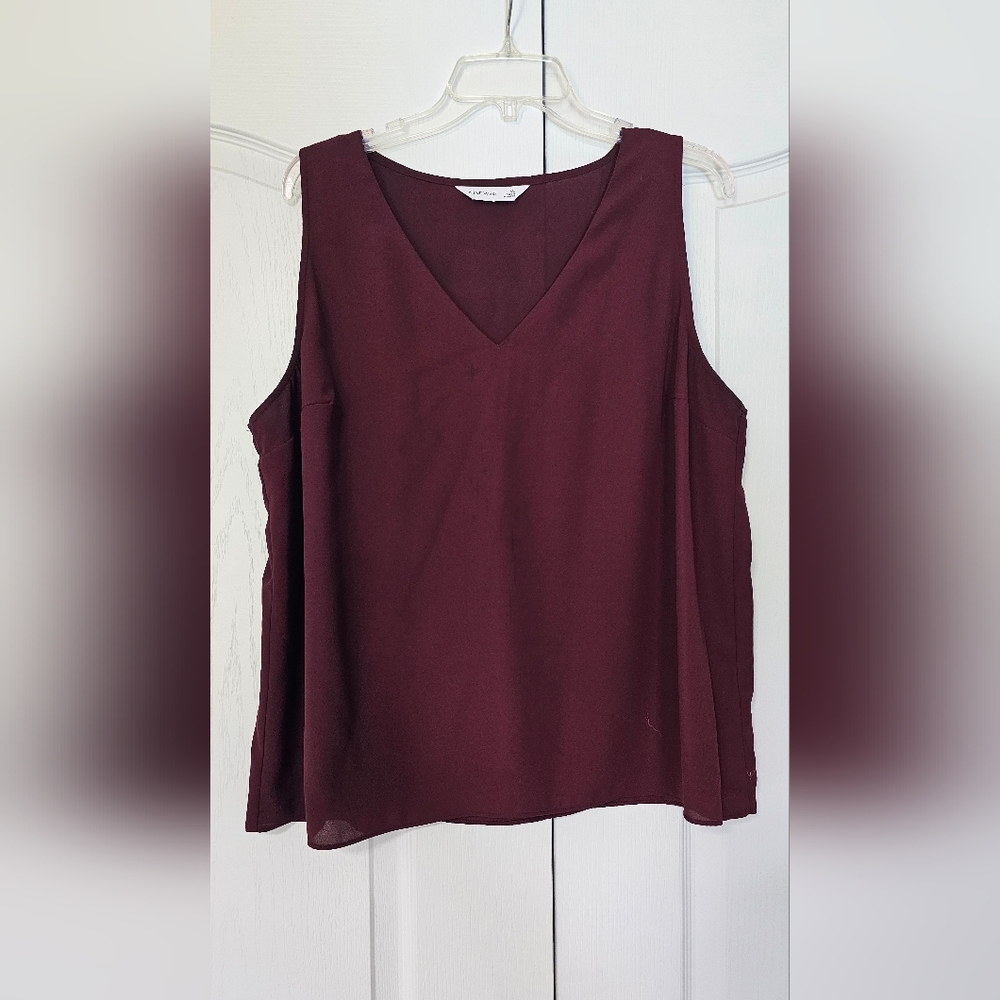 Nine West Deep Burgundy Tank Top